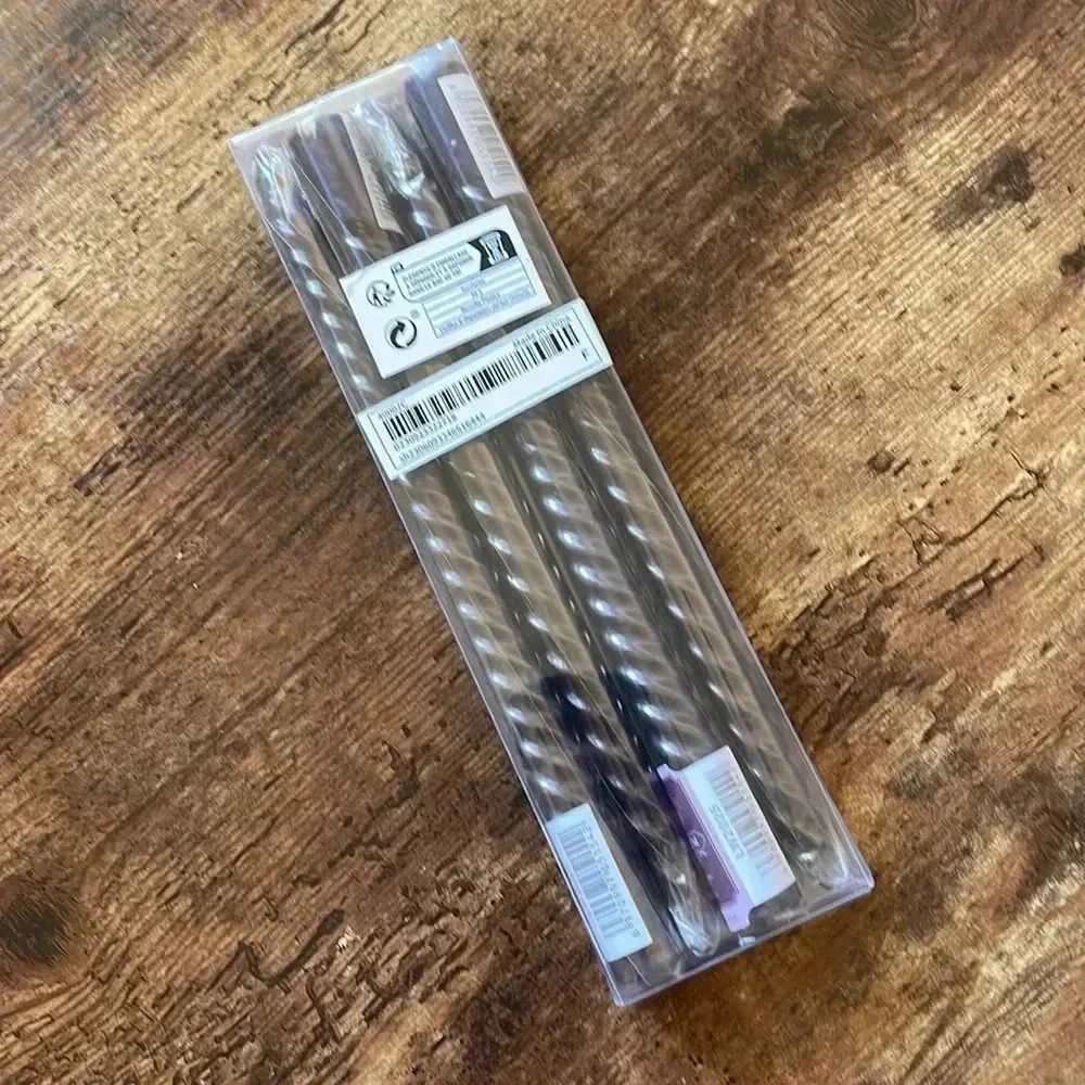 ❤️ 2/$20 or 3/$25 NEW Set of 4 Black Twisted Taper Candles in Gift Box